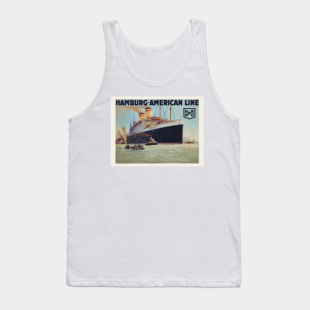 Hamburg-American Line Vintage Poster 1925 Tank Top by vintagetreasure